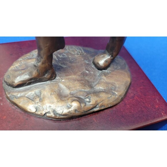 Vintage‎ Bronzeart Signed Bronze Father & Son Piggy Back Ride Statue! 3 - Picture 13 of 14